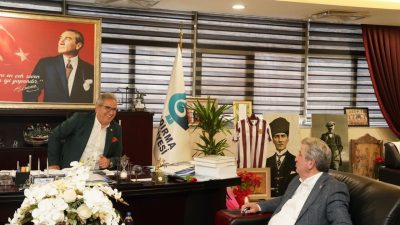 Samsun Milletvekili Murat Çan, Bandırma Belediye Başkanı Dursun Mirza ile