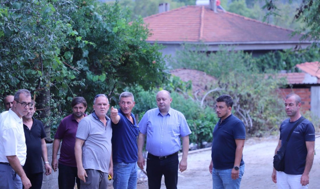 Palaz, Geyikli Mahalle sakinlerine müjdeyi verdi Gönen Belediye Başkanı İbrahim Palaz, Geyikli Mahallesi’nde parke taş ve