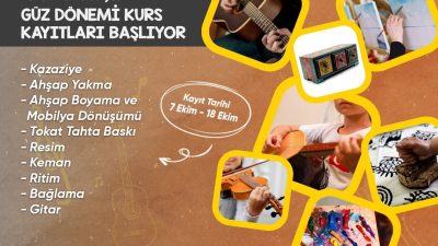 Bandırma Belediyesi, göz dönemi kurs kayıtlarının başladığını duyurarak kayıtların eski