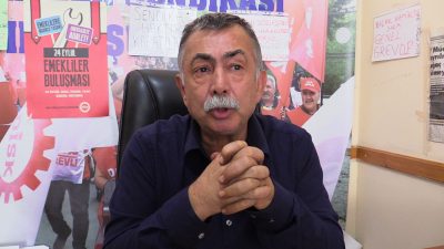DİSK Emekli Sen Bandırma Şube Başkanı Levent Balkış, Bandırma’da emeklilerin