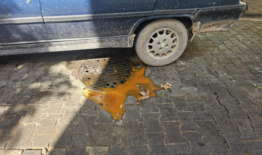 Bandırma’daki kanalizasyondan yağ fışkırdı Bandırma’da, tıkanan kanalizasyondan yemek firmalarının döktüğü kullanılmış yağ çıktı. Yağın