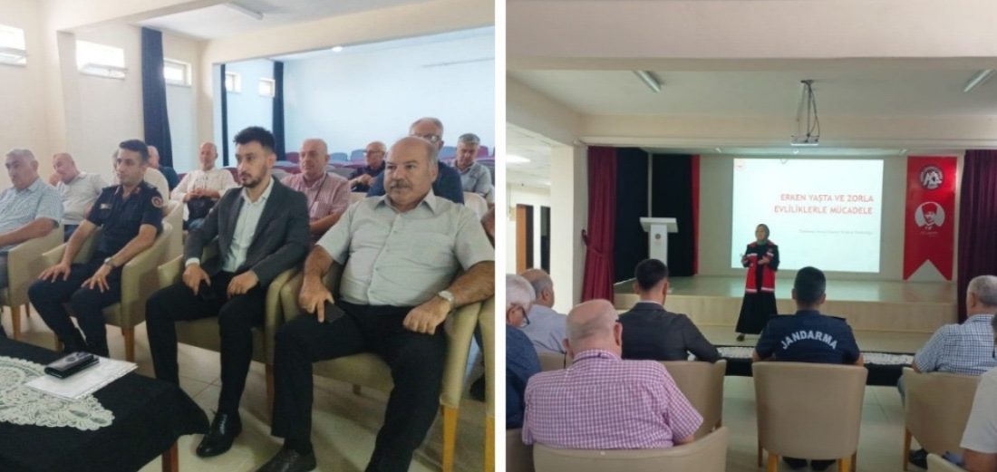 Erdek’te muhtarlar “Kadına Yönelik Şiddet” ile ilgili bilgilendirildi Erdek’te görev yapan muhtarlara, Bandırma Sosyal Hizmet görevlileri tarafından “Kadına
