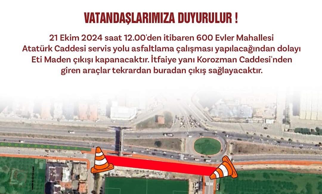 Bandırmalı araç sürücülerine önemli duyuru Bandırma Belediyesi, asfaltlama çalışması yapılmasından dolayı araç sürücülerinin Korozman Caddesi’nden