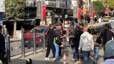 Bandırma’da ticari taksi ile motosikletin karıştığı kazada motosiklet sürücüsü hafif