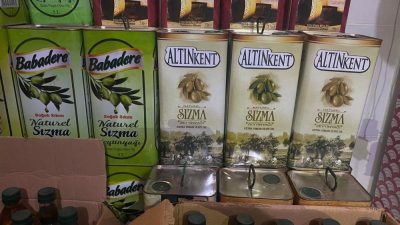 Gönen’de sahte zeytinyağı satışı yapanlara yönelik yapılan denetimler sonucunda yarım
