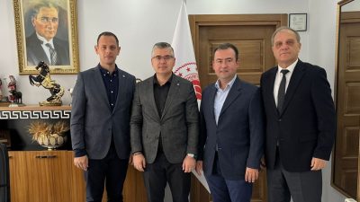 Balıkesir İl Tarım ve Orman Müdürü Erkan Alkan’ı ziyaret eden