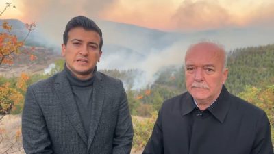 Dursunbey Kaymakamı Muttalib Çetin, Bursa’nın Büyükorhan ilçesinde başlayan orman yangının