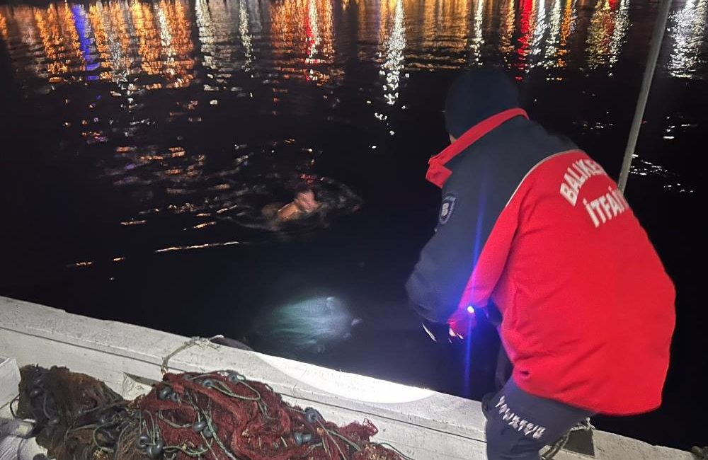 Erdek limanında suya atlayan genç, balıkçılar tarafından kurtarıldı Erdek’te, dün akşam saatlerinde limanda meydana gelen olayda, yürüyüş yapan