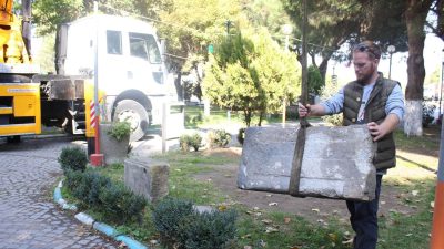 Susurluk’ta bulunan Ceneviz Köprüsü’nde duyarlı vatandaşlar tarafından keşfedilen tarihi kalıntılar,