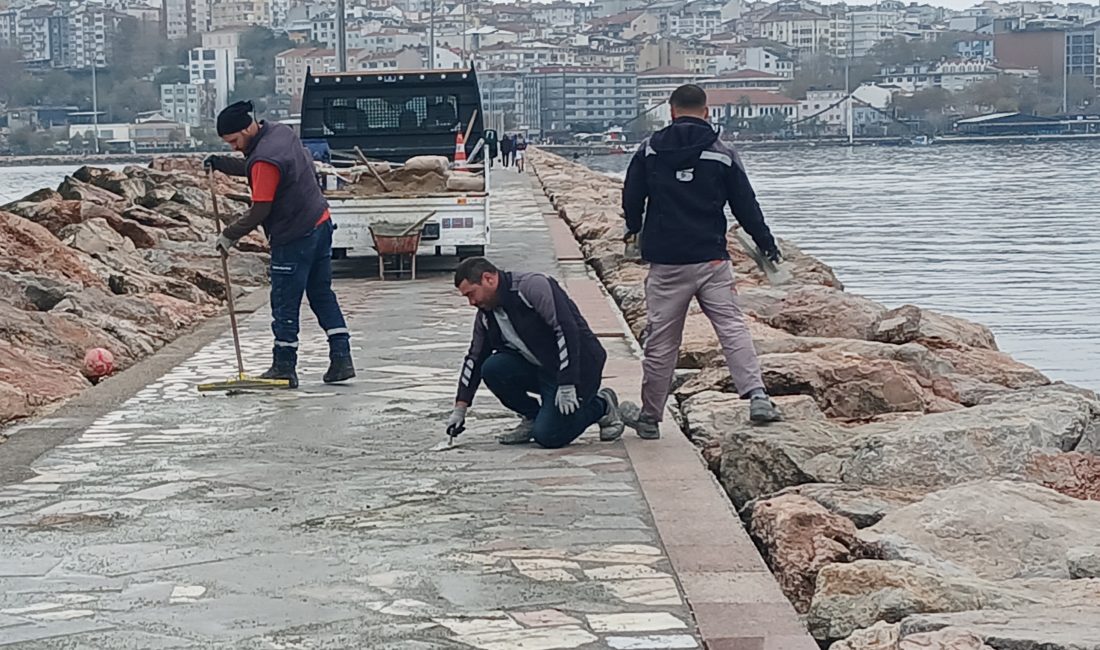 MENDİREK BAKIMA ALINDI 800 metre uzunluğunda ve halkın önemli bir gezinti alanı ile