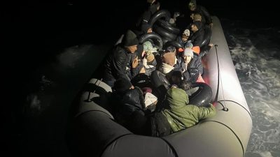 Ayvalık açıklarında yasa dışı yollar ile Yunanistan’ın Midilli (Lesvos) Adası’na