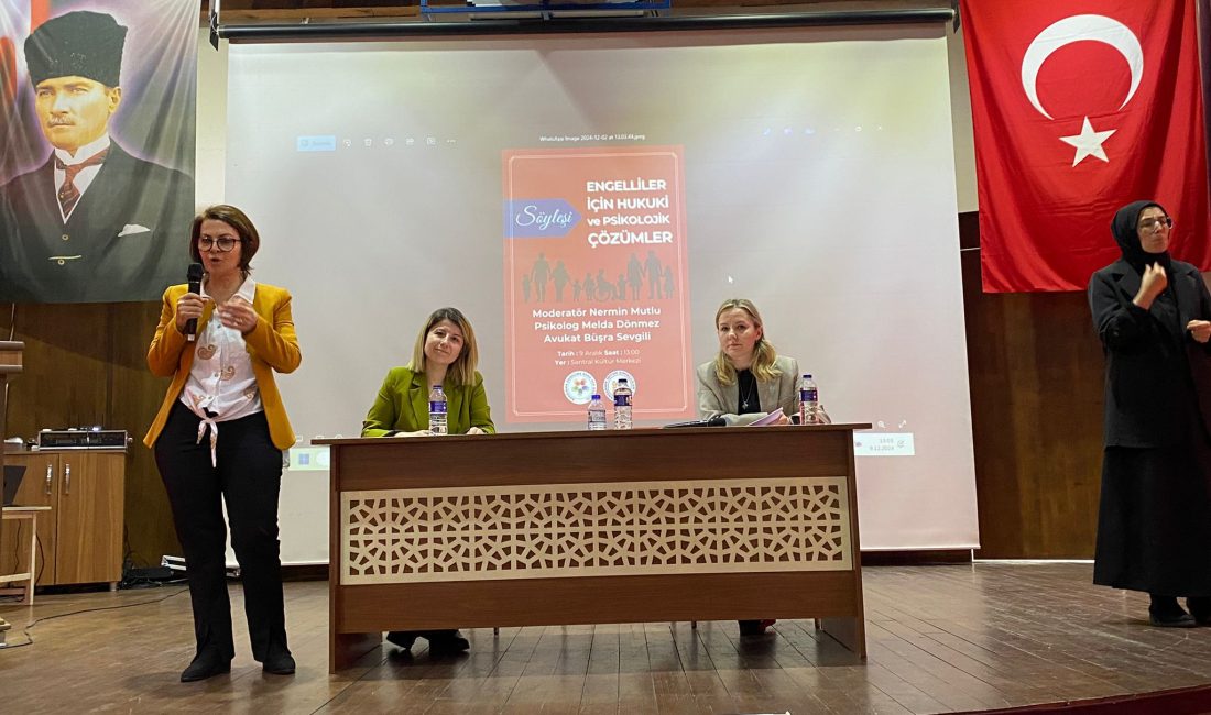 Bandırma’da “Engelli Hakları ve Çözümler” masaya yatırıldı Özel gereksinimli bireylere yönelik gerçekleştirilen söyleşide hukuki ve psikolojik çözümlere