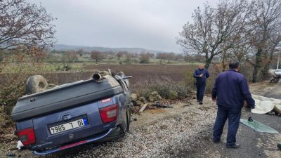 İvrindi ‘de meydana gelen tek taraflı trafik kazasında direksiyon hakimiyetini