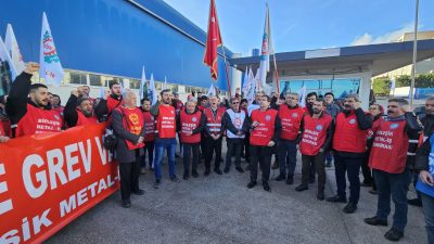 Bandırma Organize Sanayi Bölgesi’nde faaliyet gösteren Arıtaş Kriyojenik işçileri, yüzde
