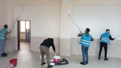 Yarıyıl tatili boyunca yürütülen bakım ve onarım çalışmalarıyla Bandırma, Gönen