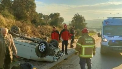 Liman yolu üzerinde meydana gelen trafik kazasında, Erdek istikametine seyir