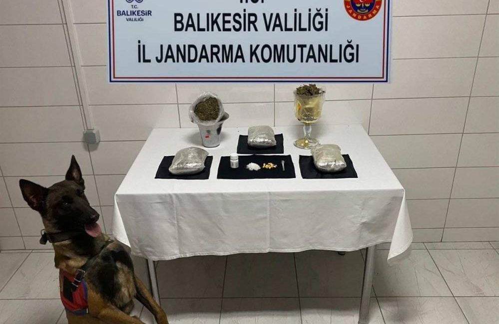 Balıkesir’de jandarma ekipleri tarafından 8 ilçede gerçekleştirilen uyuşturucu operasyonlarında 8