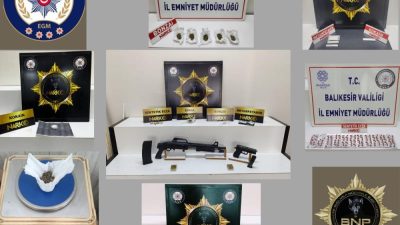  Balıkesir’in Edremit ve Havran İlçelerinde Narkotik Suçlarla Mücadele ekiplerinin yaptığı