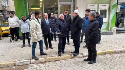 Erdek Belediye Başkanı Burhan Karışık, BASKİ Genel Müdürü Erdoğan Öztürk