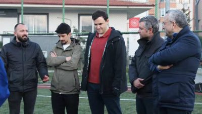 Bereketli Topraklar Susurlukspor antrenmanını ziyaret eden Susurluk Belediye Başkanı Hakan