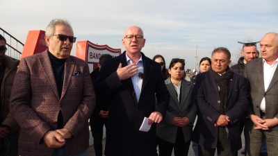 CHP Balıkesir Milletvekili Serkan Sarı ile Bandırma Belediye Başkanı Dursun