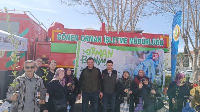 Gönen’de orman yangınlarına karşı toplumda farkındalık artırılması amacıyla vatandaşlara eğitim