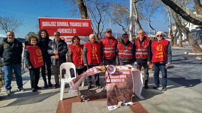 Emek Partisi’nin “Barajsız Sendika, Yasaksız Grev, Güvenceli İş” kampanyası kapsamında