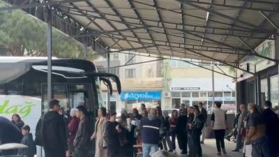 Gönen’de Ramazan Bayramı tatilinin sona ermesiyle birlikte otogarda dönüş hareketliliği