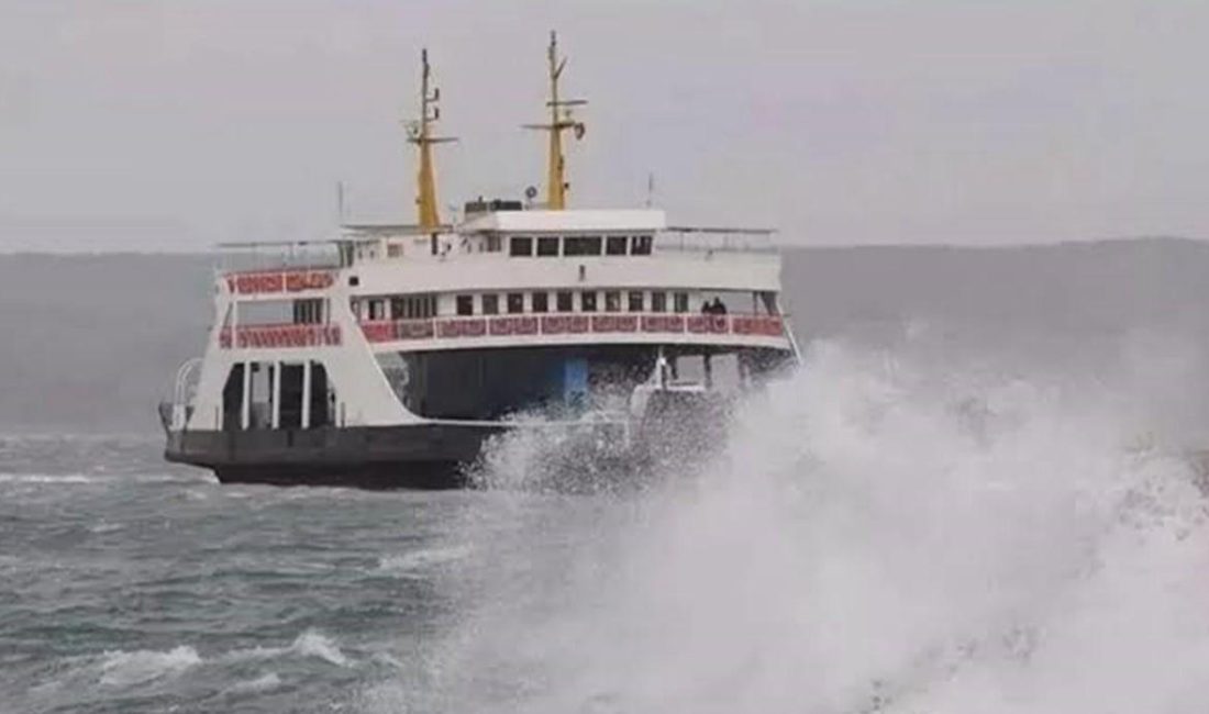 Erdek’te feribot seferleri iptal edildi Marmara RoRo şirketine ait bazı feribot seferleri olumsuz hava şartları