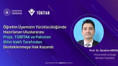 BANÜ akademisyenlerinden Prof. Dr. İbrahim Arpacı’nın liderliğinde yürütülecek yapay zekâ