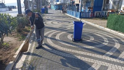 Marmara Adalar’da belediye ekipleri çevre temizliği, ot biçimi, budama, ilaçlama
