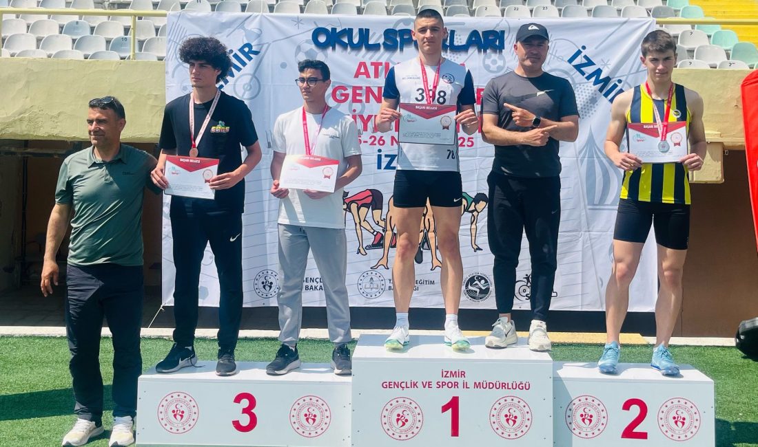Erdekli atletlerden İzmir’de madalya yağmuru Erdek Atletik NYZ Spor Kulübü sporcuları, Okullar Arası Atletizm Grup-Bölge