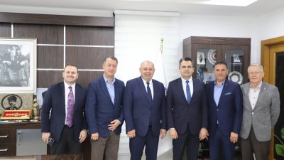 Balıkesir Milletvekili Burak Dalgın, Gönen Belediye Başkanı İbrahim Palaz’ı ziyaret