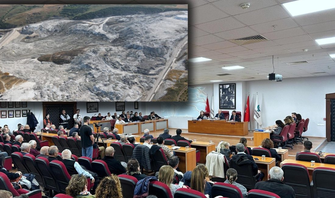 Bandırma’da Eti Maden tarafından işlenen bordan çıkan şlam atıklarının, Levent