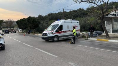 Erdek’te traktörden dökülen yağ nedeniyle meydana gelen motosiklet kazasında iki