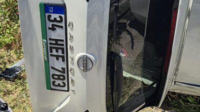 Susurluk’ta kontrolden çıkan cipin takla attığı kazada 2 kişi yaralandı.