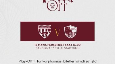 Trendyol 1. Lig’i 5’inci sırada tamamlayan Bandırmaspor, 15 Mayıs’ta Erzurumspor