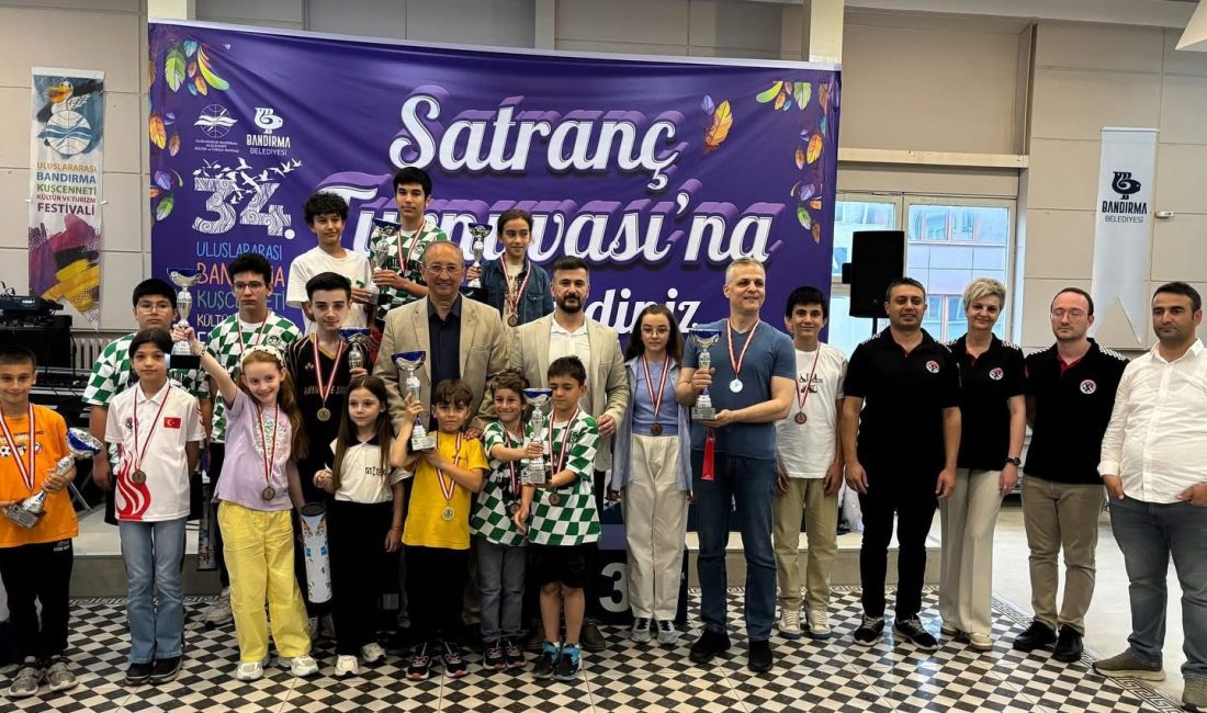 223 sporcunun mücadele ettiği 7’nci Satranç Turnuvası, 34’üncü Bandırma Kuşcenneti