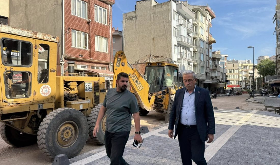 Erdek’in önemli arterlerinden Zübeyde Hanım Caddesi, altyapıdan asfalt serimine kadar