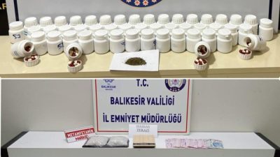 Balıkesir İl Emniyet Müdürlüğüne bağlı Narkotik Suçlarla Mücadele ekipleri tarafından