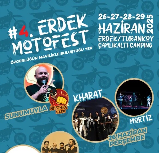Erdek’te Motor Tutkunlarını Buluşturan Festival: 4. Erdek Motofest Başlıyor! Balıkesir’in gözde turizm merkezlerinden Erdek, bu yıl dördüncüsü düzenlenecek olan