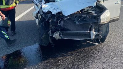 Balıkesir’de İzmir İstanbul Otoyolunun Savaştepe kavşağında meydana gelen trafik kazasında