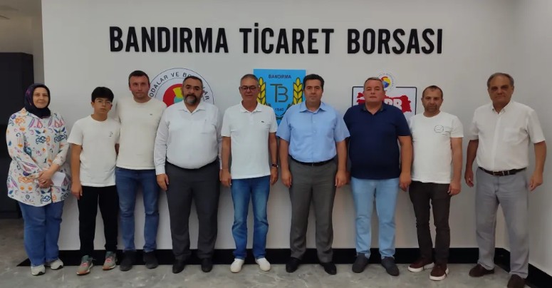 TMO’dan BTB’ya ziyaret Toprak Mahsulleri Ofisi(TMO) Balıkesir Başmüdürlüğü ekibi, Bandırma Ticaret Borsası’nı ziyaret