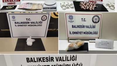 Edremit’te polis ekiplerince düzenlenen iki ayrı operasyonda çok sayıda uyuşturucu