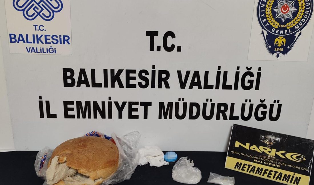 Ekmek arası uyuşturucu Balıkesir Narkotik Suçlarla Mücadele ekipleri, durdurduğu araçta narkotik köpeği Dangal