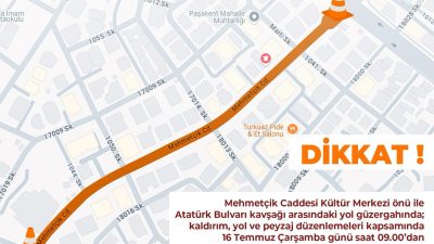 Bandırma Belediyesi, Mehmetçik Caddesi üzerinde kaldırım, yol ve peyzaj düzenlemeleri