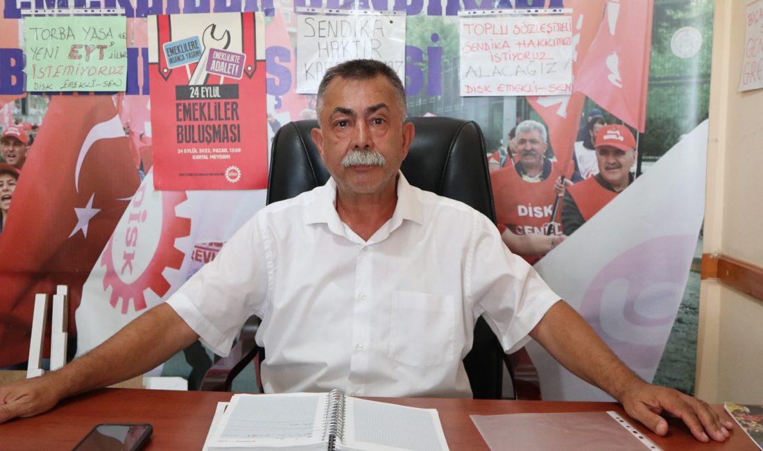 Disk Emekli-Sen Bandırma Şube Başkanı Levent Balkış, en düşük maaş