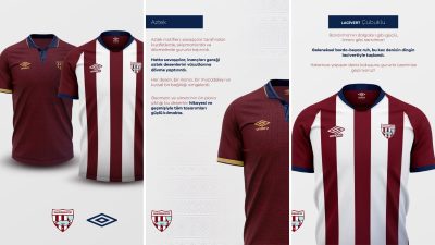 Yeni sezona Aztek ve Lacivert Çubuklu formalarıyla hazırlanan Bandırmaspor, hem