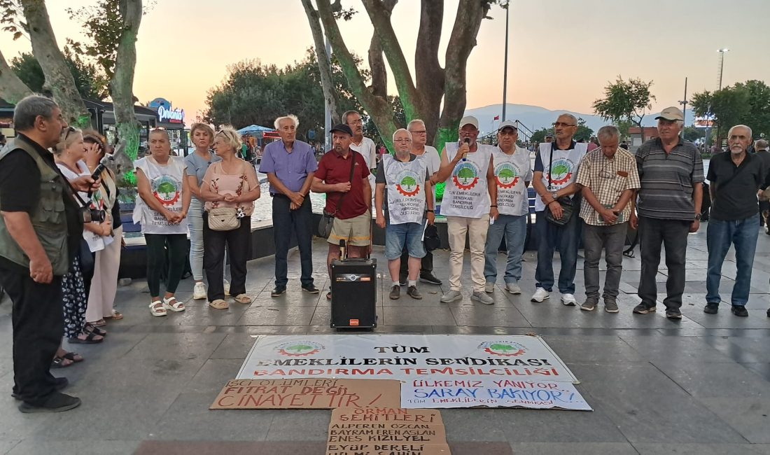 Tüm Emeklilerin Sendikası Bandırma Şubesi, Eskişehir’in Seyitgazi ilçesinde çıkan orman
