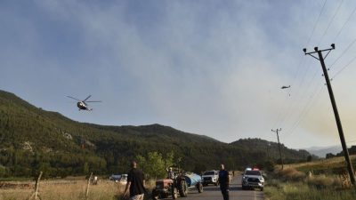 Dursunbey’de öğleden sonra çıkan orman yangını kontrol altına alındı. Dursunbey